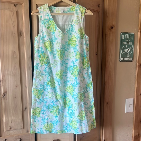J. Jill Dresses & Skirts - J. Jill Linen Dress ocean print SZ XS
